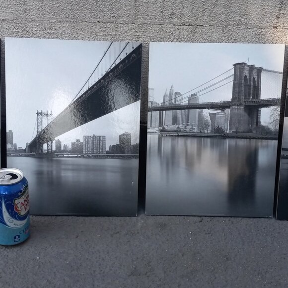 IKEA Gronby 4X Photographic Wall Art Panals New York City Bridges - Picture 7 of 16